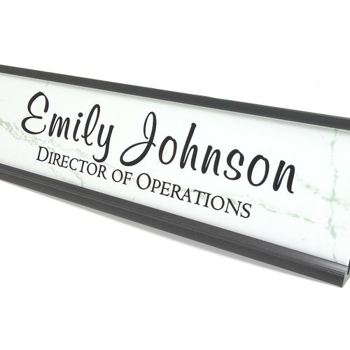 Personalized Office Name Plate With Holder 2x8 Etsy