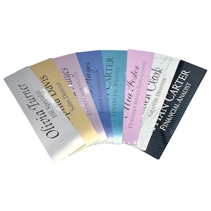 2&quot;x8&quot; Custom Imprinted Name Plate Insert Fits Standard Wall and Desk Holders Business Professional Home Office Name Plaque