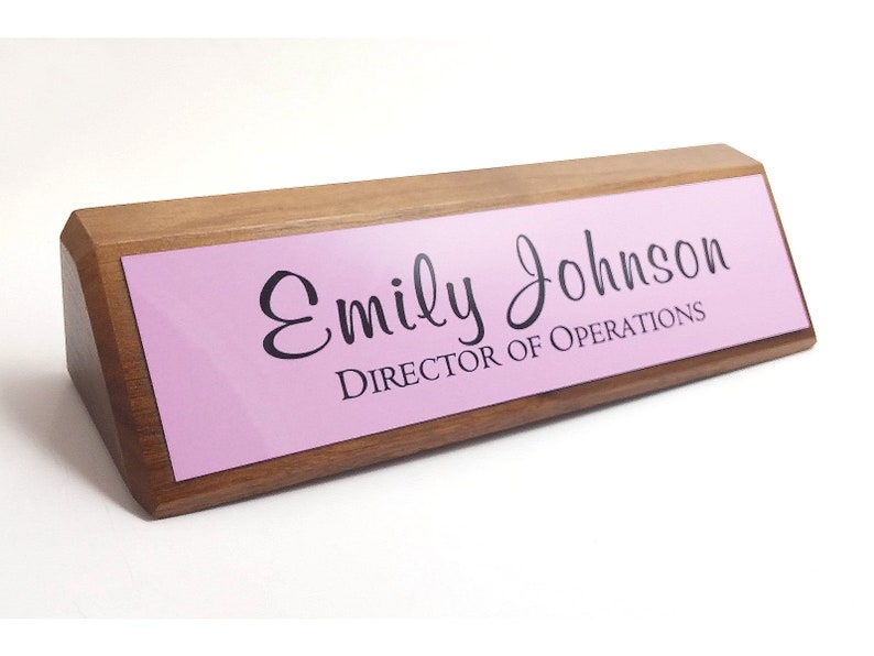 Desk Name Plate Personalized Wood Desk Name Office Name Etsy