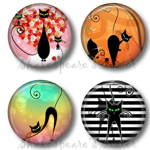 Black Cat Fridge Cat Retro Kitty Etsy