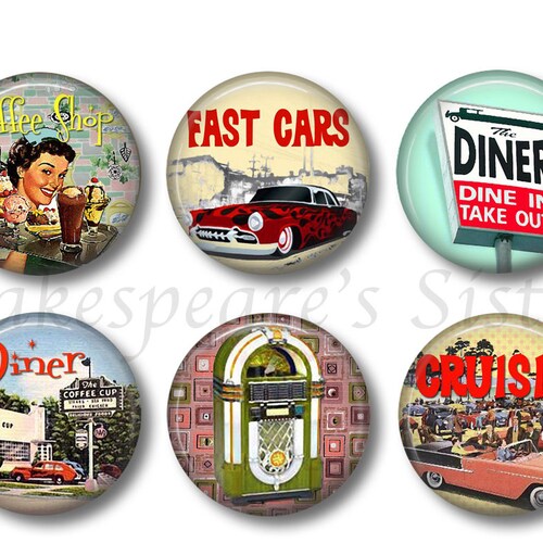 Retro 1950s Fridge Vintage Diner 6 1.5 Etsy