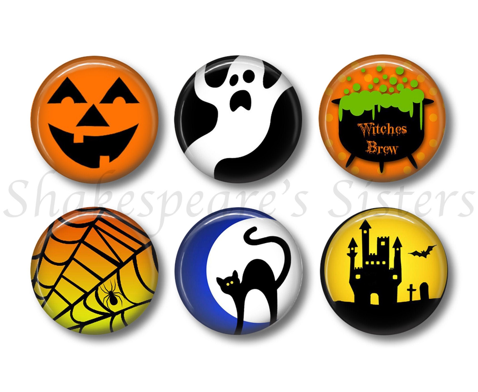 Fun Halloween Kitchen Fridge Set of Six Etsy