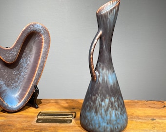 Gunnar Nylund ceramic vase, Sweden Atomic Vase AUD model, 50s ceramic.