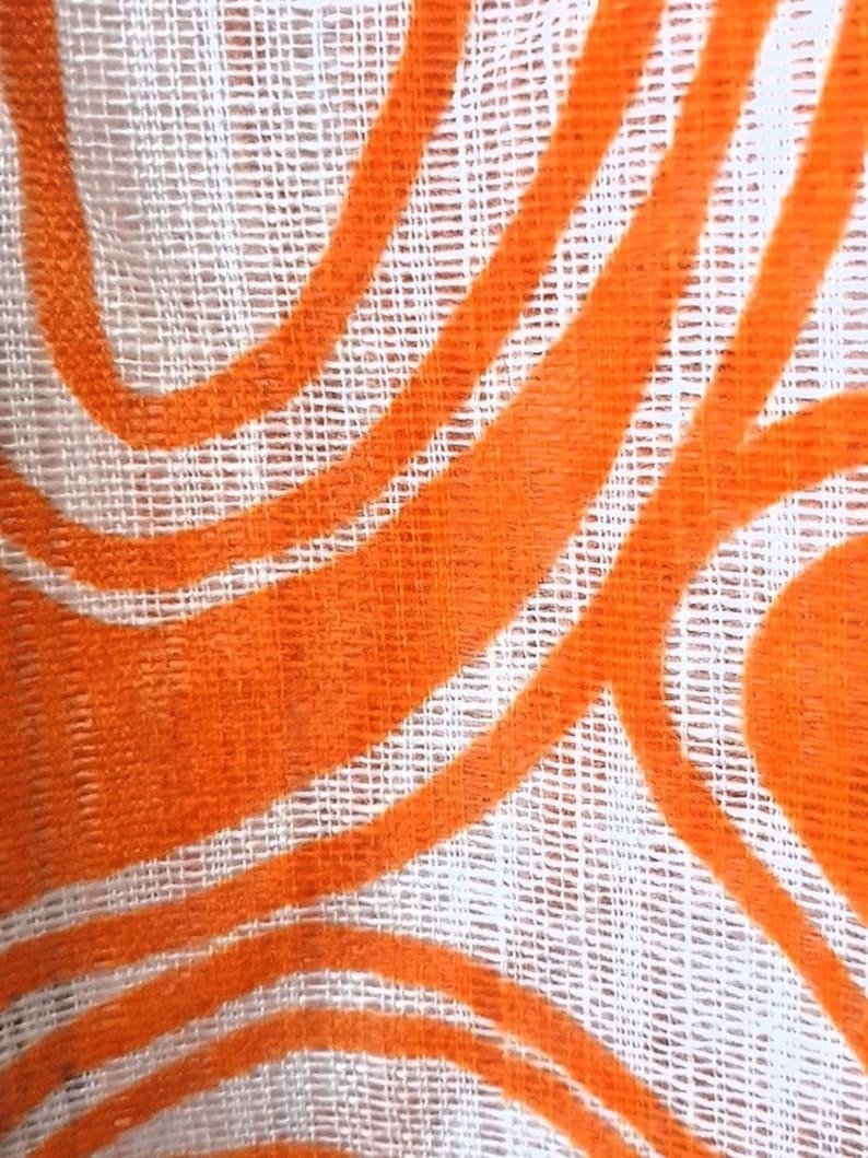 Scandinavian vintage curtains, timeless window decor from Sweden 70s. image 6