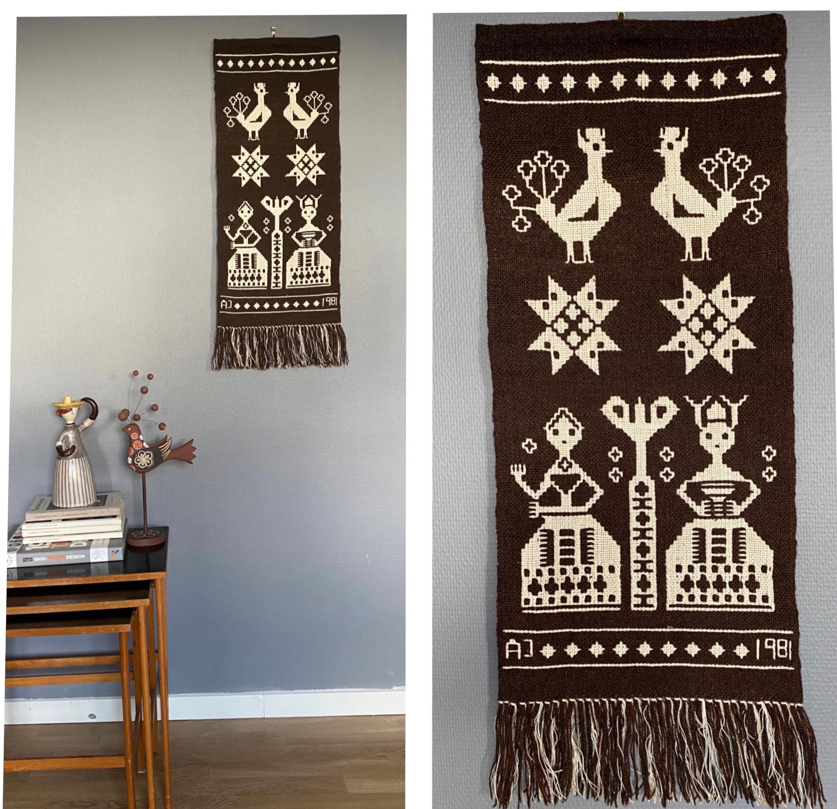 Vintage Marks RYA Style Tapestry WALL HANGING Kit VALLFLICKA 15x26