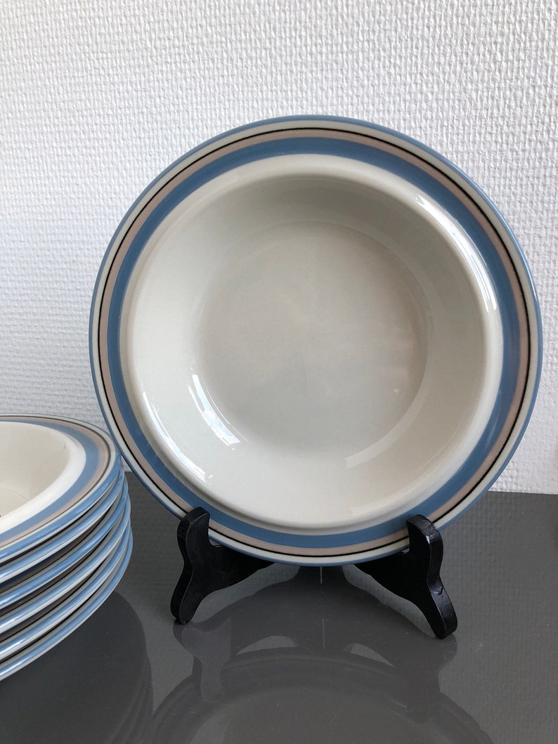 Set of 2 plates. Uhtua soup plate by Inkari Leivo ARABIA\u00a070s Finland Home decor