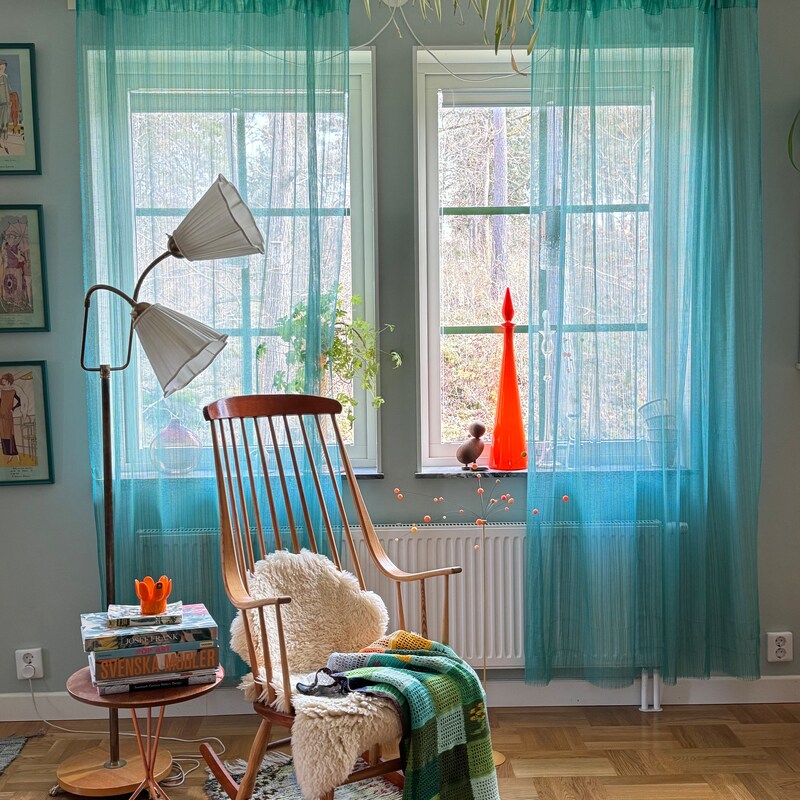 Turquoise Curtains - Etsy