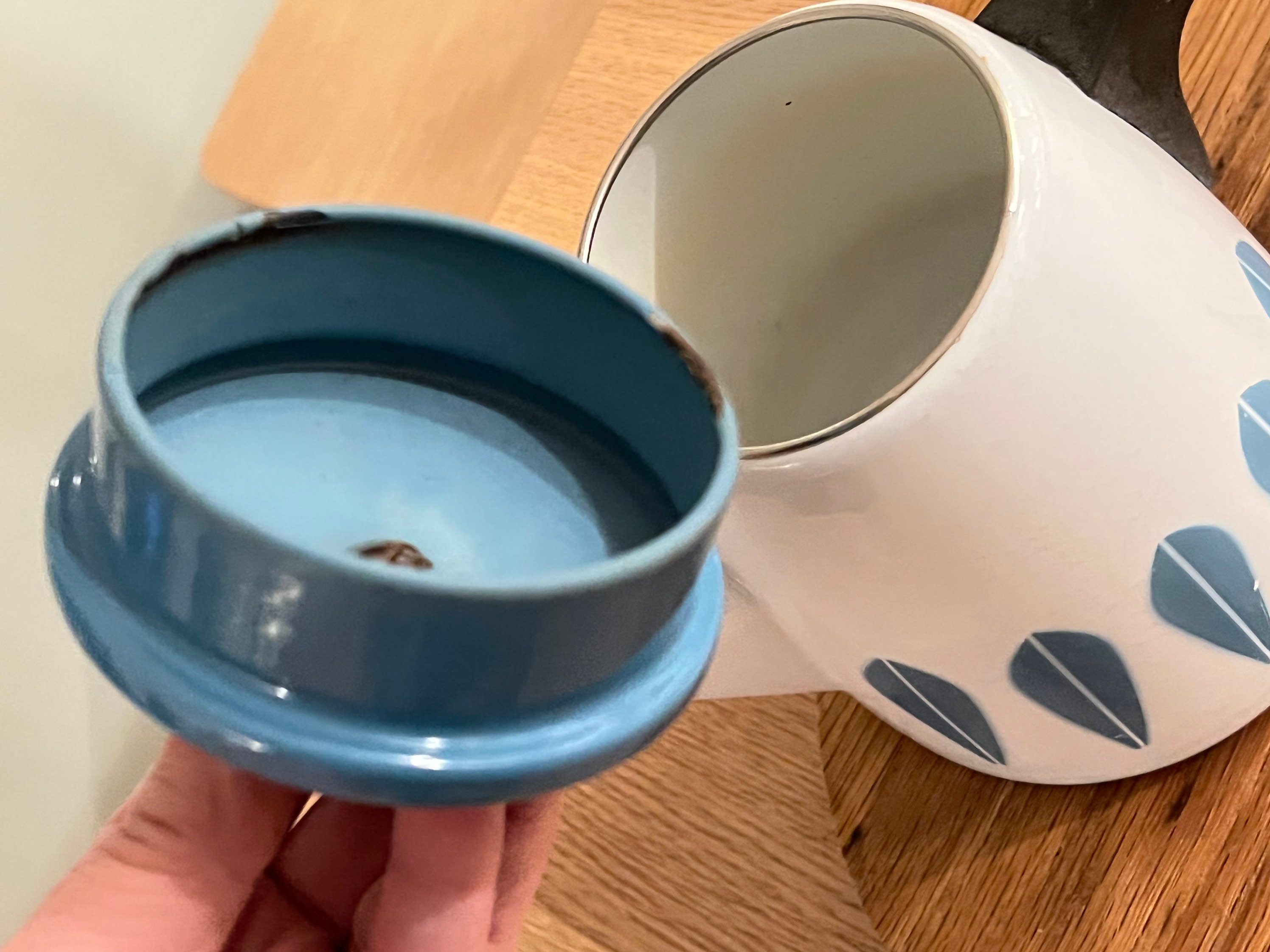 キャサリンホルム コーヒーポット、ブルーロータスエナメル