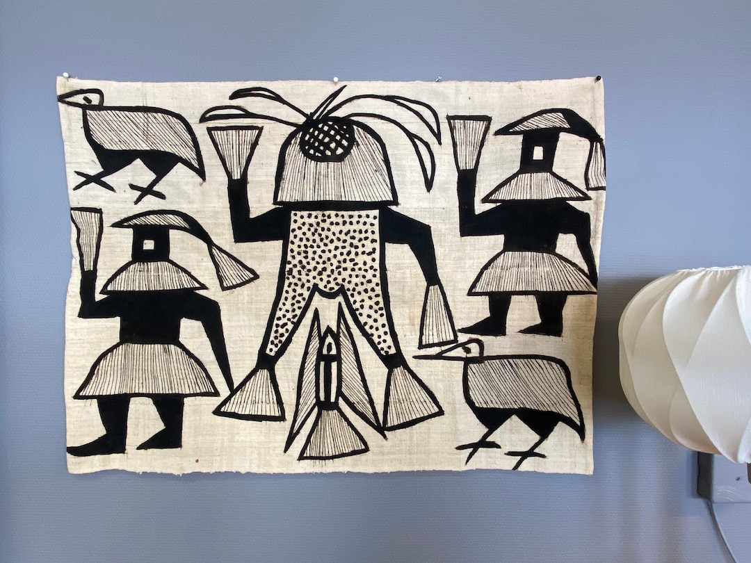 Vintage African Mud Cloth Senufo Korhogo Tapestry From Ivory Coast Etsy