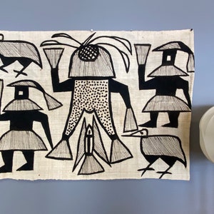 Vintage African mud cloth Senufo Korhogo Tapestry From Ivory Coast