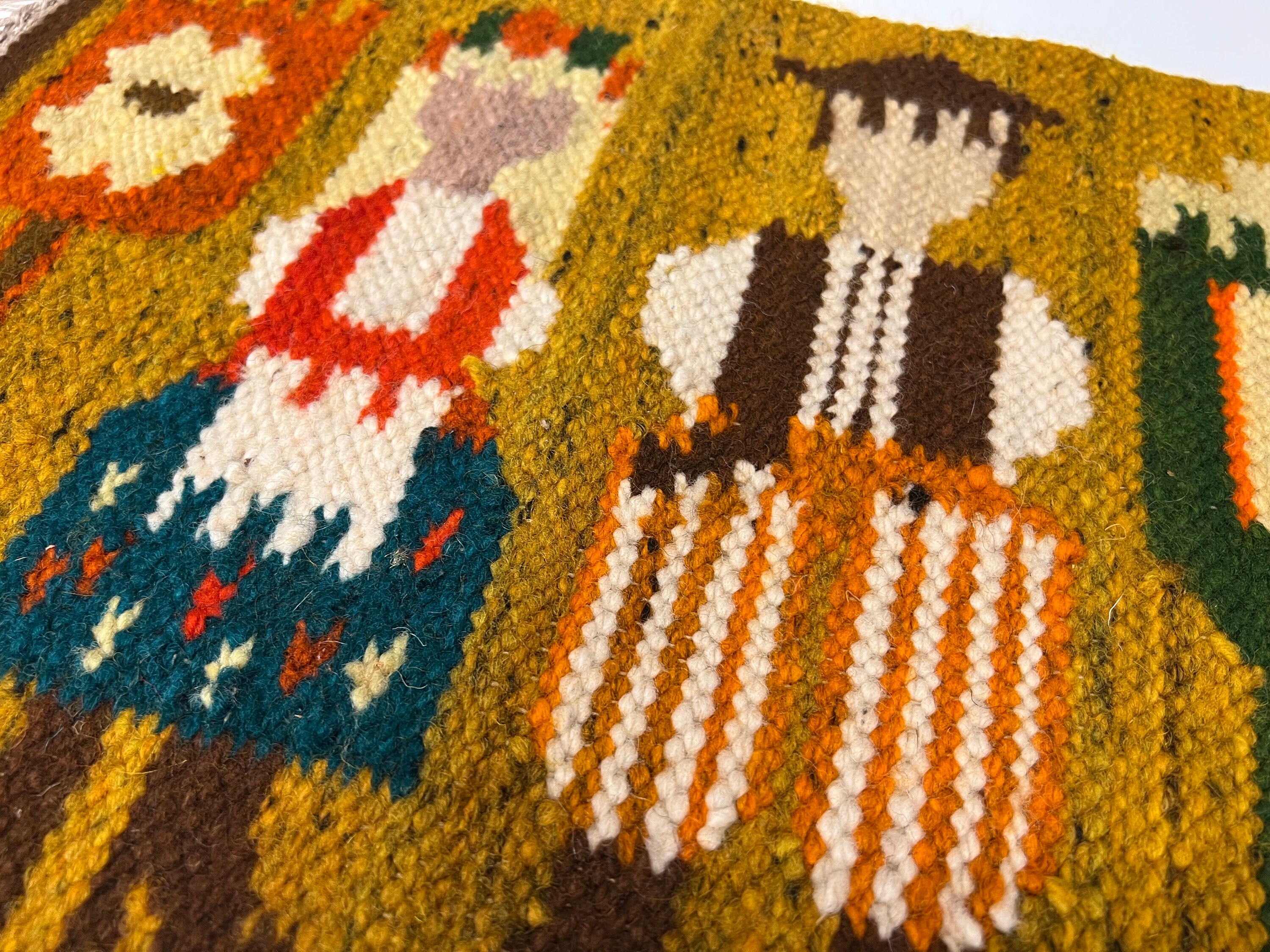 Tapis Kilim ancien beige et rose | Selency