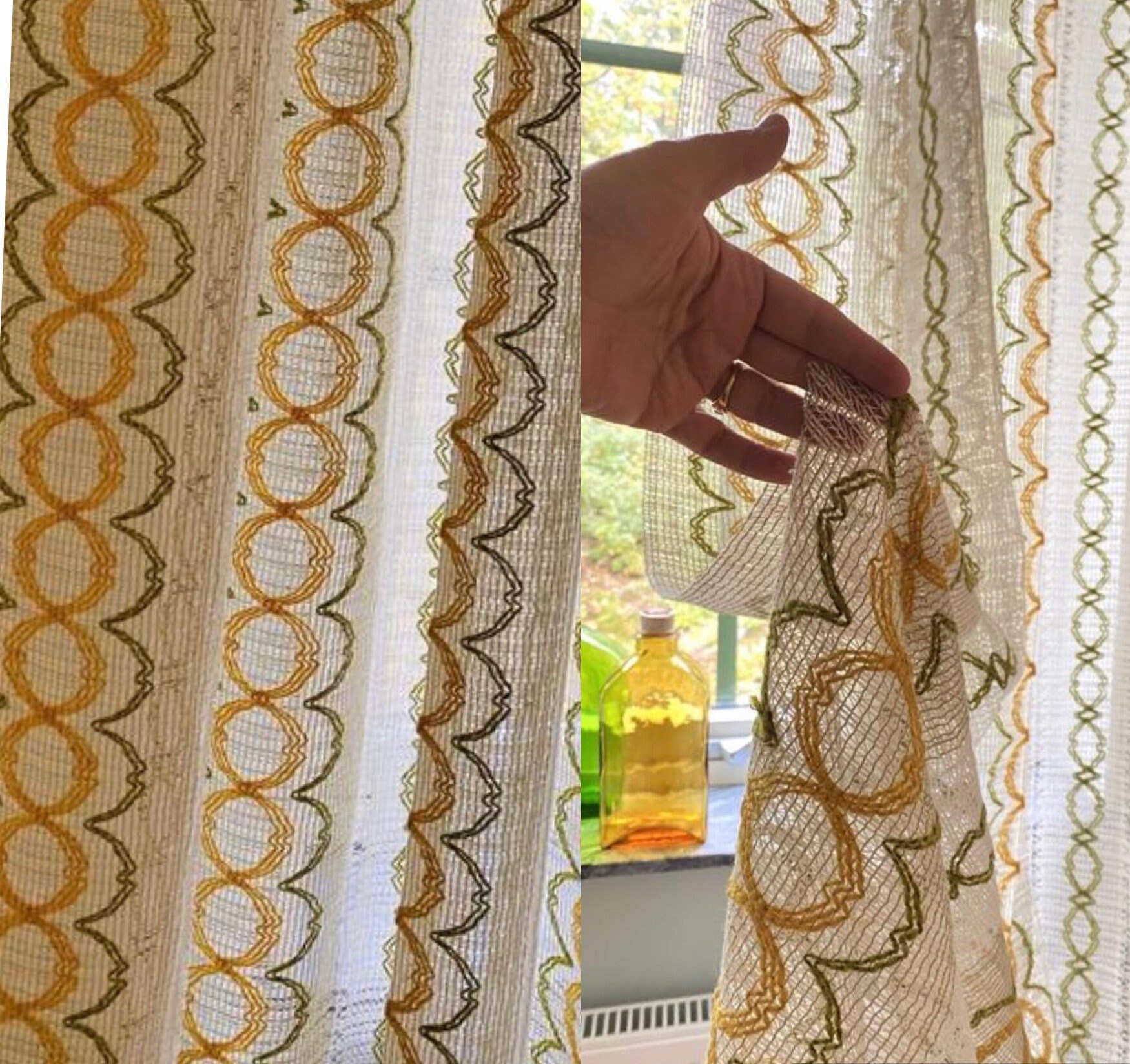 Skandinavische gardinen Vorhänge in schwedischen Retro-Stoff | Etsy