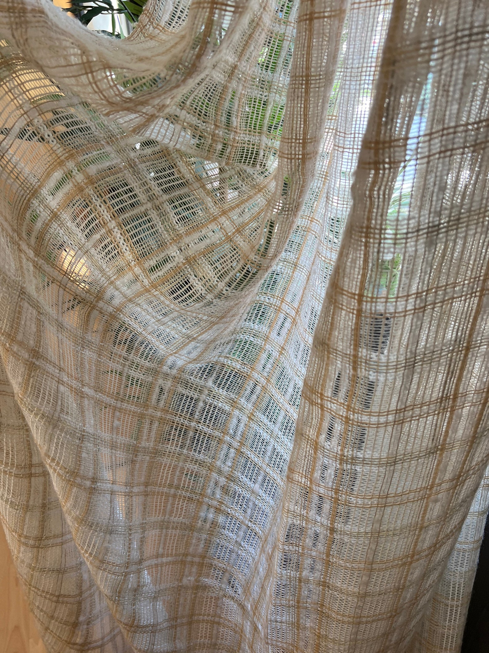 Vintage Curtains in Swedish Woven Fabric Retro Nature Etsy