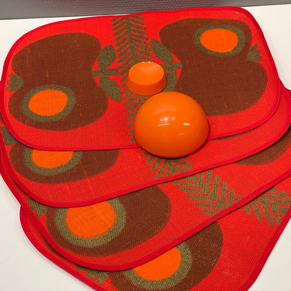 Miroir boule cinétique pop art et placement de table Södahl design Danemark années 1970