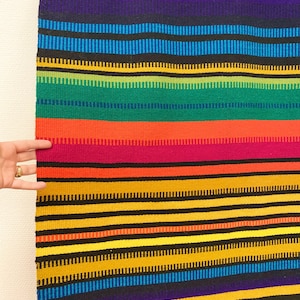 Tapestry Weaving wall hanging, Swedish reinbow colors wall decor.