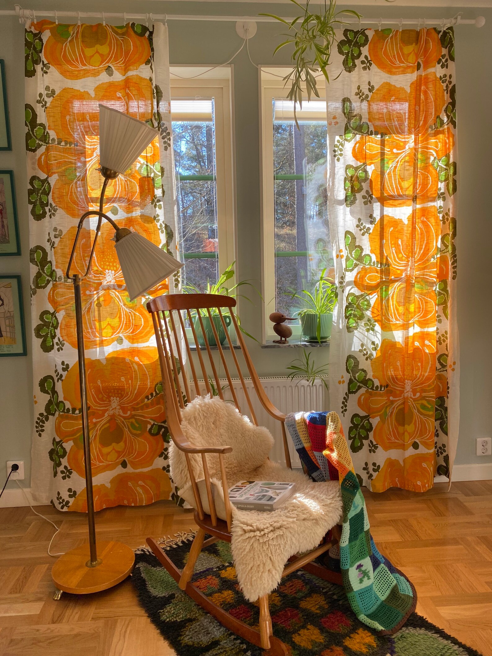 Skandinavische Vintage Gardinen im schwedischen Retrostoff | Etsy