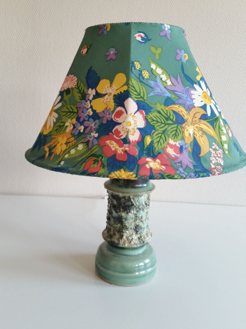 Swedish Lamp Shade In Textile Design Lisbet Jobs Base Ego Stens Bruno Karlsson Scandinavian 50s