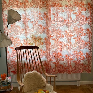 Scandinavian vintage curtains, timeless window decor from Sweden 70s. image 7