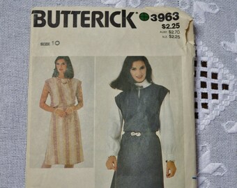 Butterick Sewing Pattern 3963 Misses Dress Jumper with Belt Size 10 Fashion Clothing DIY PanchosPorch