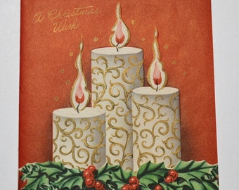 Vintage Christmas Card Santa Claus Accordion Greeting Card No Envelope ...