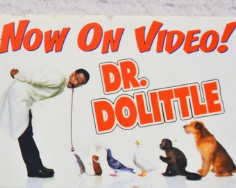 Vintage Dr Doolittle Pinback Button VHS Movie Promotion Advertising Collectible Pin PanchosPorch