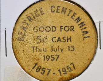 Vintage Wooden Nickel Hardwood Capitol Memphis Tennessee Souvenir Wood Token Coin Advertising Memorabilia PanchosPorch