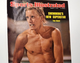 Vintage Sports Illustrated Magazine Tim Shaw Swimming August 4 1975 Paper Ephemera Sports Memorabilia PanchosPorch