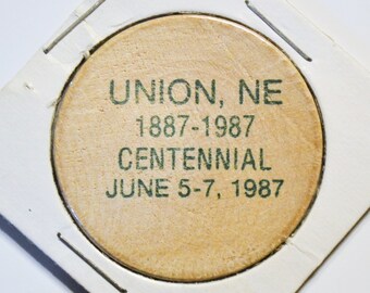 Vintage Wooden Nickel Western Electric Greensboro North Carolina Souvenir Wood Token Coin Advertising Memorabilia PanchosPorch