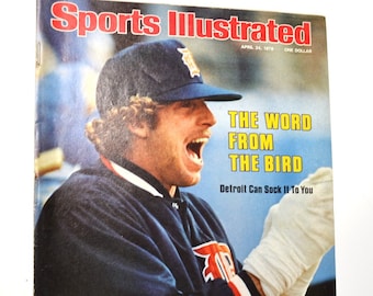 Vintage Sports Illustrated Magazine Mark Fidrych The Bird Detroit Tigers April 24 1978 Paper Ephemera Sports Memorabilia PanchosPorch