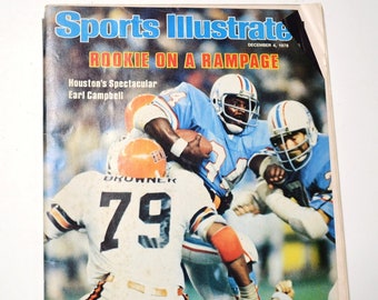 Vintage Sports Illustrated Magazine Earl Campbell Rookie NFL Cover December 4 1978 Paper Ephemera Sports Memorabilia PanchosPorch
