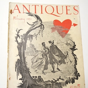 Antiques Magazine February 1953 Issue Furniture Collectibles Decorating Paper Ephemera Vintage 1950s Magazine Publication PanchosPorch