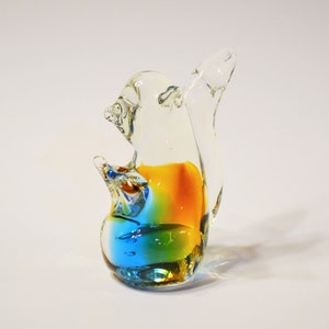 Vintage Glass Squirrel Paperweight Figurine Blown Art Glass - Etsy