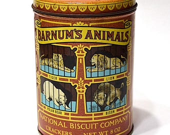 Vintage Barnum's Animals Crackers Tin – Nabisco 1979 Replica 8 oz Container
