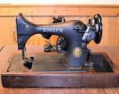 Vintage Singer Model 128 Sewing Machine with Bentwood Cover No Key Electric AL127984 PanchosPorch