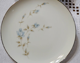 Vintage Delphine Blue Rose Bread Plate Set of 6 Floral Japan Replacement Wedding China Tea Party PanchosPorch