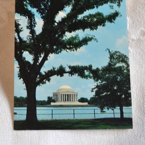 vintage WASHINGTON DC Carte postale Jefferson Memorial The Mall Potomac River Carte postale Souvenirs Tourisme Papier Éphémère PanchosPorch