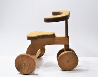 wooden trike and trailer