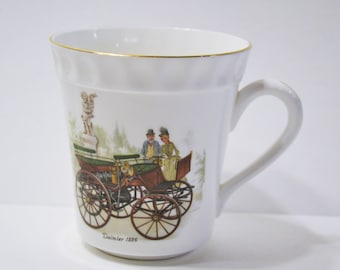 Vintage Crown Staffordshire Daimler 1886 Tea Cup: English Bone China Car Enthusiast Gift