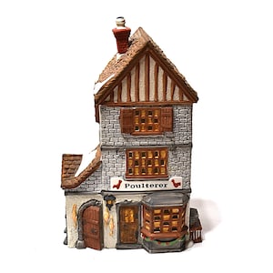 Vintage Poulterer Lighted Building Department 56 Dickens Village Series Holiday Decor