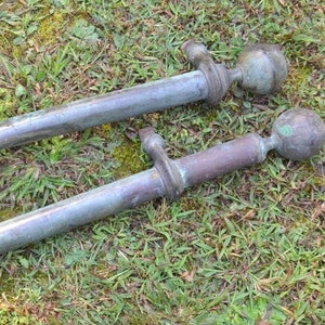 Antique Brass Foot Rail Set: Restaurant Bar Footrest Architectural Salvage