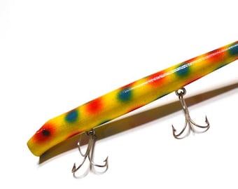 canvas pencil plug fishing lure Alan's Custom Lures Needle Fish 2oz Sinking Plugs  Tackle World Use with a traditional rod shaking (push and pull) and reeling retrieve to mimic big Bunker. Saltys 2 Oz Pencil Popper