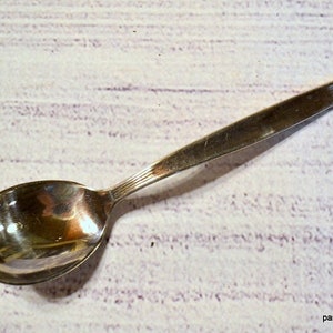 Vintage Silver Plate Teaspoon Sugar Spoon GR90 Mark Simple Minimal Flatware Germany PanchosPorch