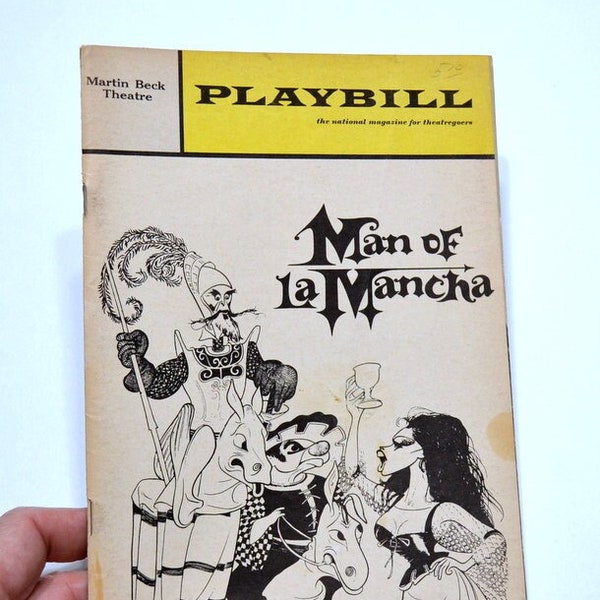 Vintage PLAYBILL Man of La Mancha Keith Andes Natalie Costa 1969 Martin Beck Theater Broadway Memorabilia Advertisements Panchosporch