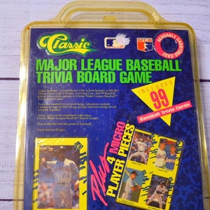 Vintage Major League Baseball Trivia Board Game Sealed 1990 Sports Theme Game Classic Games PanchosPorch