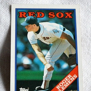 ROGER CLEMENS 70 Baseball Card 1988 Topps Boston Red Sox MLB Baseball Trading Card Vintage Sports Memorabilia PanchosPorch