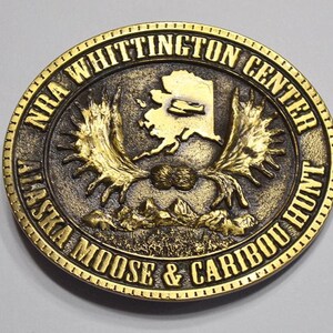 Vintage 80s Alaska The Last Frontier Belt Buckle Caribou Gold Miner Grizzly Bear Vintage | Accessories | Vintage 8s Alaska The Last Frontier  main image 3