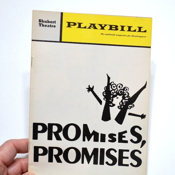 Vintage PLAYBILL Promises Promises Anthony Teague Melissa Hart 1968 Schubert Theater Musical Play Memorabilia Advertisements Panchosporch