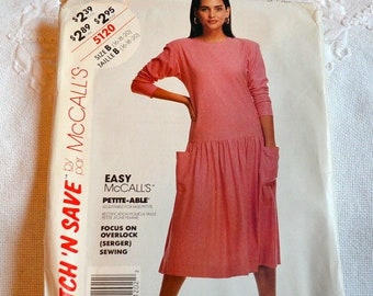 McCalls Sewing Pattern 5120 Misses Dress Size 16 18 20 Cut Pattern Vintage Fashion PanchosPorch