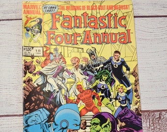 Vintage Fantastic Four Annual Comic Book 1984 No 18 Marvel Comics Collectible Comic Book PanchosPorch