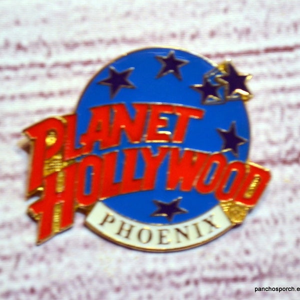 Vintage Planet Hollywood Phoenix Pin Hat Lapel Pin Souvenir Pin Red White Blue PanchosPorch